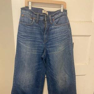 Madewell wide leg cropped jeans